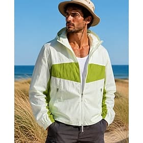 Homme Coupe-Vent Veste de randonnée Veste de protection UV Extérieur Imperméable Séchage Rapide Respirant Tenues de randonnée Vêtements de randonnée Été Printe thumbnail 5