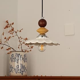 20 cm Design Unique Suspension Bois Céramique ancien Contemporain 110-120V 220-240V