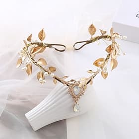 Rétro Vintage Médiéval Renaissance accessoire Princesse Déesse Fée Feuille Déguisement Femmes Fantaisie Halloween Carnaval Mariage Foire de la Renaissance LARP