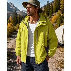 Homme Coupe-Vent Veste de randonnée Veste de protection UV Extérieur Imperméable Séchage Rapide Respirant Tenues de randonnée Vêtements de randonnée Été Printe thumbnail 2
