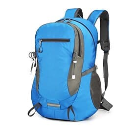 Lightweight Blue Hiking Backpack for Men Women - Water-Resistant Outdoor Daypack with Trekking Pole Loops Reflective Strip - Perfect for Trekking, Camping T