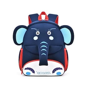 3D Elephant Neoprene Toddler Backpack with Anti-Lost Leash Waterproof Kids Bookbag Large Capacity Preschool Kindergarten School Bag for Boys Girls Pink Blue