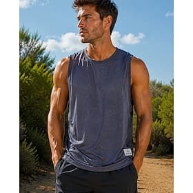 Homme Couleur Unie Débardeur d'entraînement Débardeur de course Débardeur de gym Été Printemps Sans manches Séchage Rapide Léger Évacuation de l'Humidité Respi