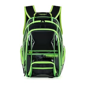 Heavy Duty Clear Backpack for School Stadium Approved - Large Transparent Bookbag with Neon Green Trim for Students, Boys  Girls