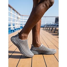 Men's Minimalist Casual Island  Cruise PVC Slip Resistant Breathable Slip-on Black Brown Gray Summer Spring All Seasons