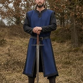 Rétro Vintage Médiéval Renaissance Ceinture Taille Tunique Sans manches Viking Ranger Col en V Déguisement Homme Fantaisie Halloween Carnaval Foire de la Renai