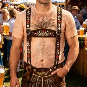 Oktoberfest Cadeaux T-shirt T-shirt graphique Impression 3D de culottes de cuir Col ras du cou Manches courtes Fantasmagorique Bavarois Drôle Prairies Homme Ca