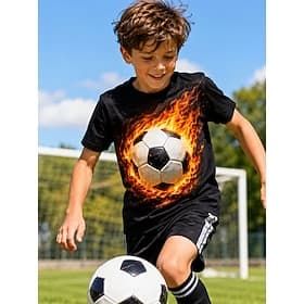 Garçons 3D Graphique T-shirt Manche Courte Impression 3D Été Printemps Sports Mode Streetwear Enfants 5-12 ans Col Rond Occasionnel Quotidien Extérieur Coupe r thumbnail 3