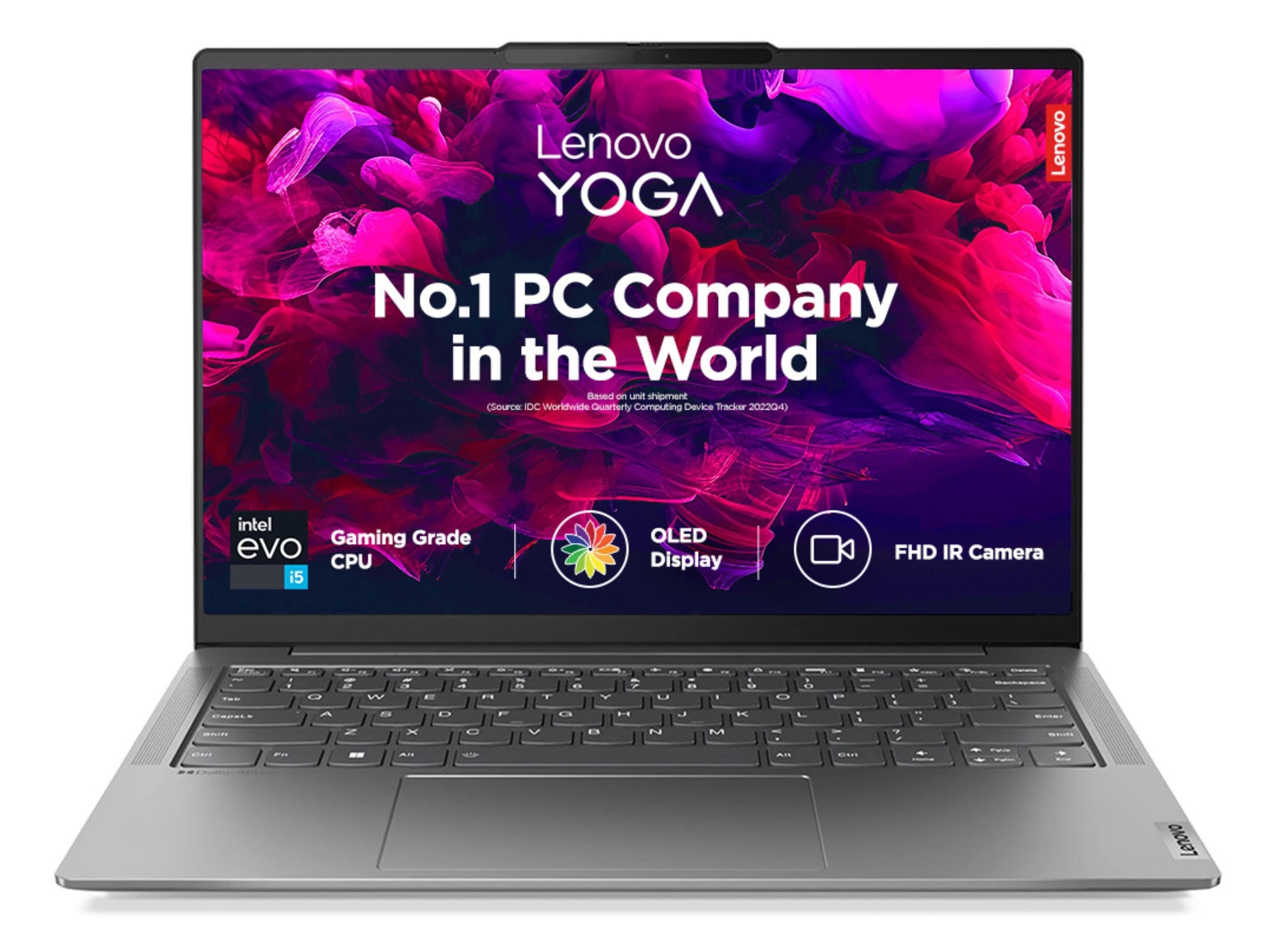 Lenovo Yoga Slim 6i- Intel i5, 16 GB RAM, 1 TB SSD, Storm Grey - Laptop - Intel® Core™ i5 - 1 TB SSD - 16 GB RAM - Windows 11 Home | 83E0XA12IN