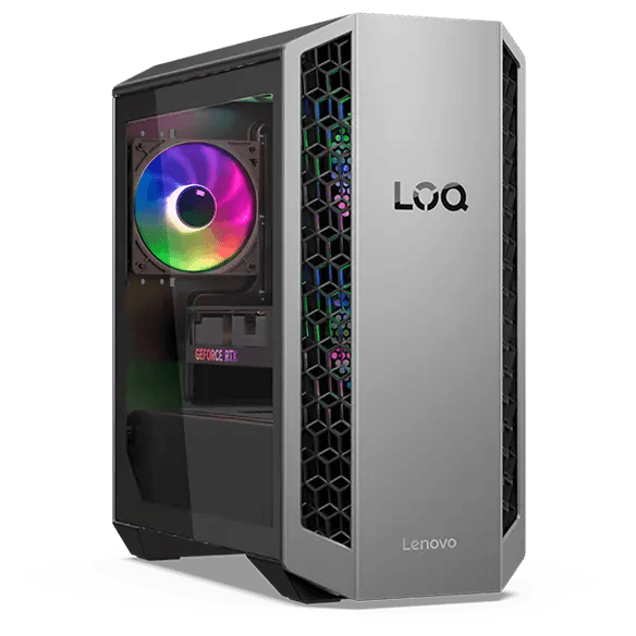 Lenovo LOQ Tower Gen 10, Raven Black/Luna Grey - Gaming Desktop | Gaming PC - AMD Ryzen™ 7 8745HX - 1 TB SSD - 16 GB RAM | 91DF0045IN