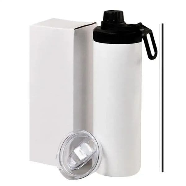 Wholesale 20 Oz Sublimation Tumbler With Dual Lids Stainless Steel Straight Skinny Travel Blank Tumbler For Heat Transfer Press LL