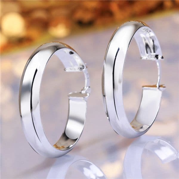 Brand new sterling silver plate Smooth ear ring DFMSE595,women's 925 silver Dangle Chandelier earrings 10 pairs a lot factory direct