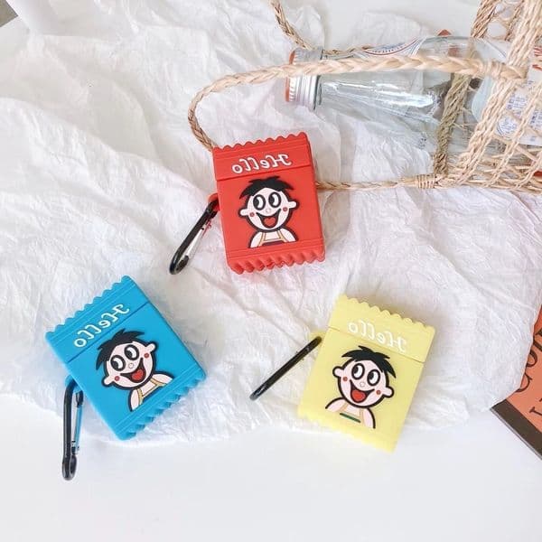 1 2 Cartoon Wangzai Drinks Airpods/ Apply Apple Wireless Bluetooth Headset Defence Fall Set Silica Gel