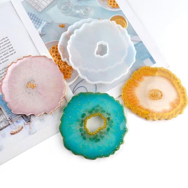 Coaster Resin Casting Mold Silicone Jewelry Making Epoxy Mould Craft Decorative Crafts Coasters Tray Base Mold ZC2742