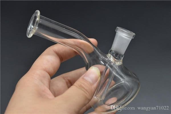 Wholesale bongs Cheap Travel Mini Glass Bongs With 10mm/14mm Female Clear Cheap Small Recycler Glass Water Pipes Oil