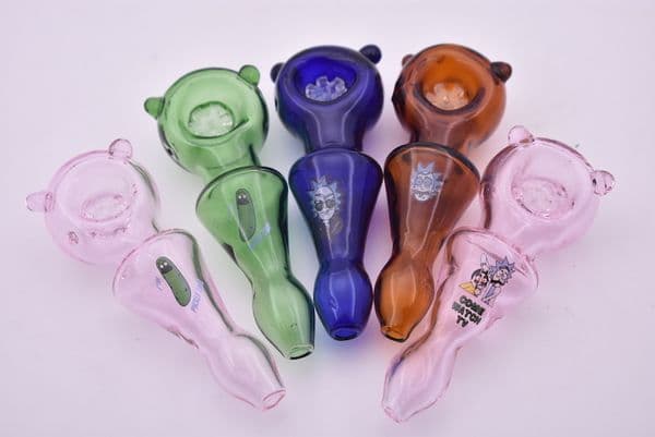 New Arrival Heady creative funny Smoking Glass Hand Pipes Cheap Pyrex Glass Tobacco Spoon Pipes Mini Small Pipe
