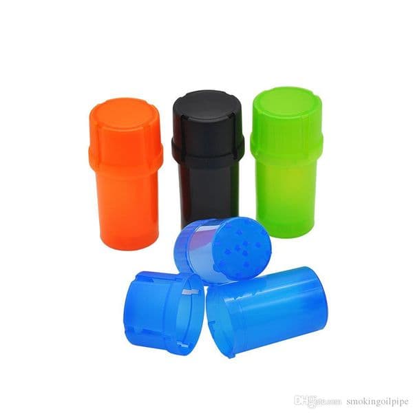 Med Container 3 Parts Plastic Grinder Secure tobacco Grinders Secure Twist Lock System Herb Pepper Grinder Smoking Kitchen Accesories