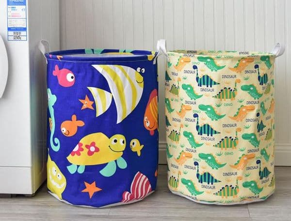 Dinosaur Laundry Hamper Home Storage Bin Baskets Ocean Animal Foldable Laundry Basket for Organizing Kids Toy Bin/Closet /Shelf Baskets