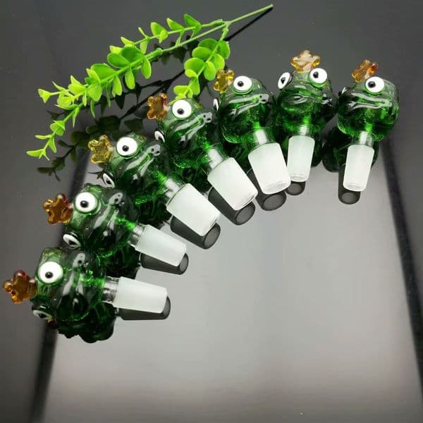 Smoking pipes Ball Glass Oil Burner Pipe Smoking Bowl Water Hookahs bongs Green Frog Bubble Head