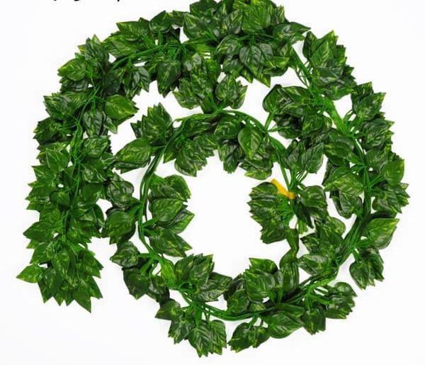 2M Long Simulation Plants Green Ivy Leaf Fake Grape Vine Artificial Flower String Foliage Leaves Home Wedding Garden Decoration GB512