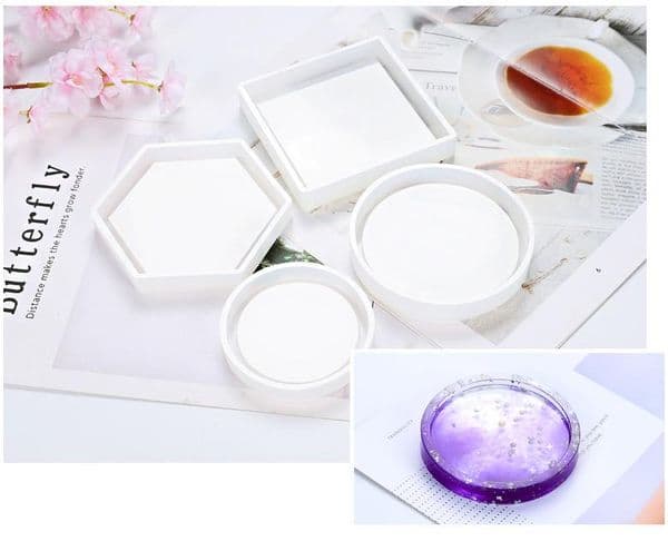 Silicone Casting Molds Casting Crystal Mold Clear Epoxy Silicone Resin Liquid Mold DIY Flower Pot Base Tea Coaster SN4394