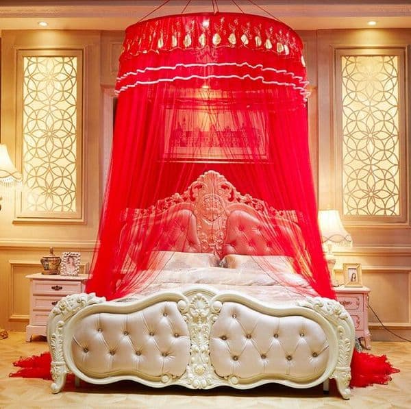 Circular ceiling mosquito net thickened and densified diameter about 1m with suction cup wedding centerpiece Very romantic WQ47