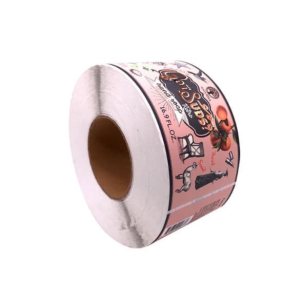 Customized Waterproof Beverage Bottle Labels Stickers Colorful Printed Roll Label Sticker for Cups and Jars Rolling Package