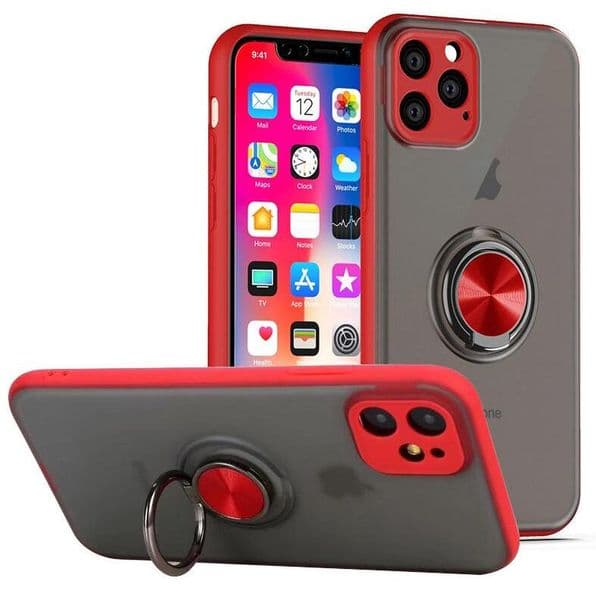 Hard PC Phone Case For iPhone 11 Pro Max XR XS 8 7 6 Plus Anti-fingerprint Matte Phone Cover Magnetic Car Ring Holder