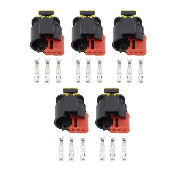 5 Sets 3 Pin DJ7031C-1.5-21 Waterproof Automotive Wire Connector Sealed Sensor Fuel/Diesel Injector Ignition coil Connector