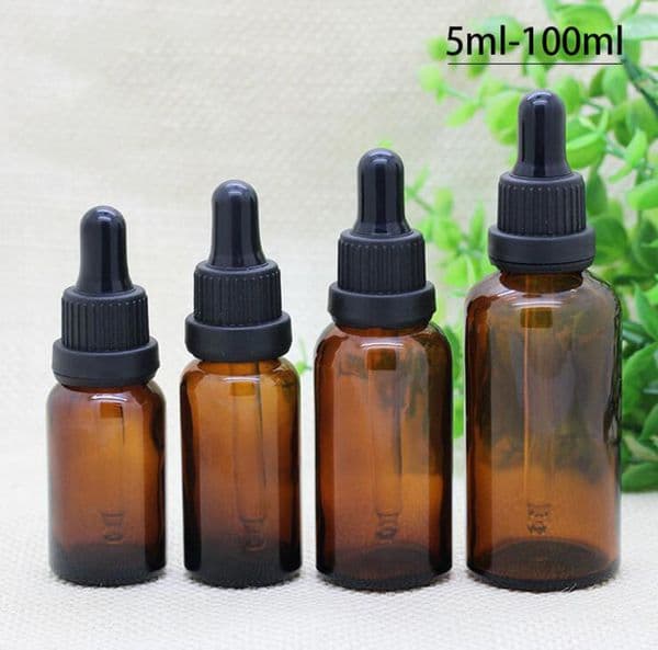 Empty Amber Glass Dropper Bottles Wholesale E Liquid Glass Bottles 10ml 15ml 20ml 30ml 50ml 100ml in stocks