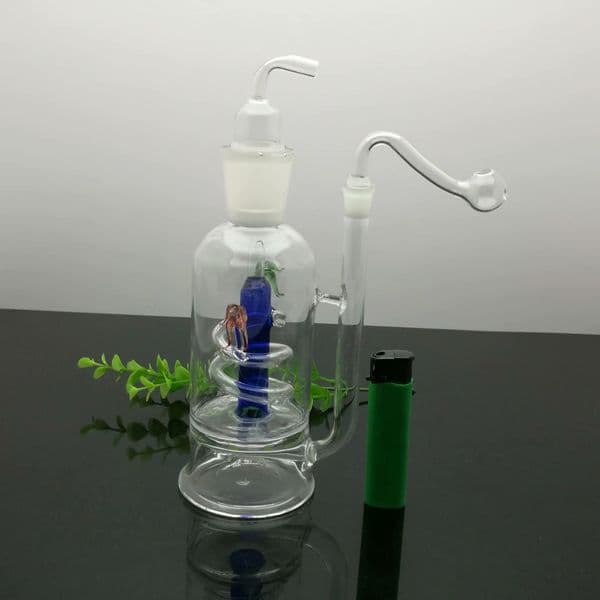 Pipes Smoking hookah Oil Burner Pipes Smokings Glass Bowl Old classic large mouth pan dragon glass water bottle