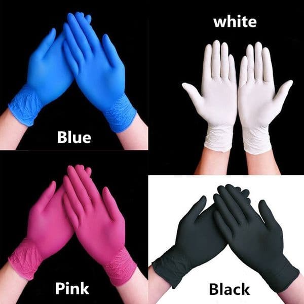 PVC Nitrile Gloves Food Grade Waterproof Allergy Free Work Safety Disposable Gloves Mechanic Latex Exam For Home Cleaning Rubber Gloves