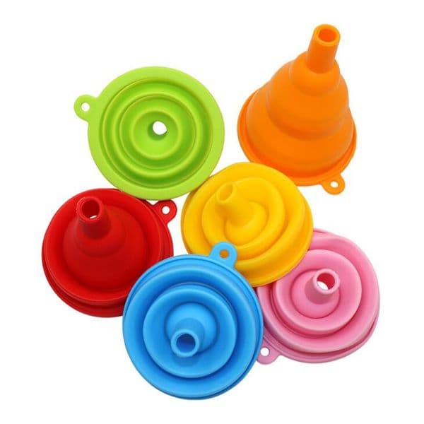 Mini Silicone Silicon Gel Foldable Retractable Collapsible Style Funnel Hopper Kitchen cooking tools Free Shipping LX2466