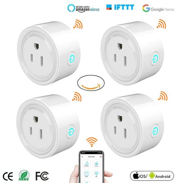 Mini US Wifi Plug Smart Timing Socket Wireless Outlet Voice Control Smart Sockets Work with Alexa Google Home Tuya APP