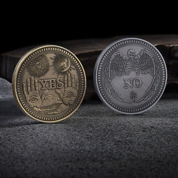 Commemorative Copy Coin: Unique Skull Design for Prediction/Decision-Making, Vintage Metal Souvenir Art Gift
