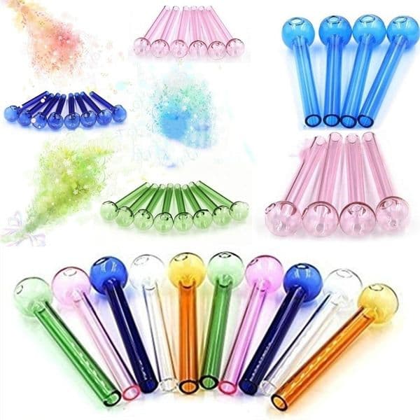 Thick Glass Oil Burner Pipe Smoking Accessories Random Color