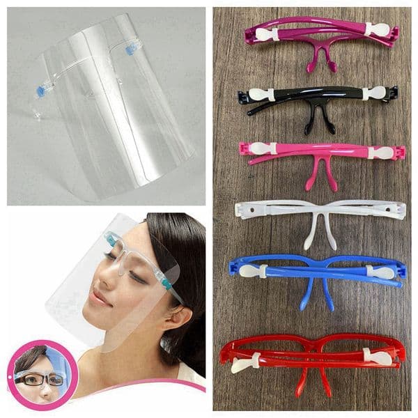 Safety Transparent Faceshield Mask PET Plastic Clear Face Shield Reusable Anti Splash Fog Protective Mask Face Shield Designer Masks RRA3365