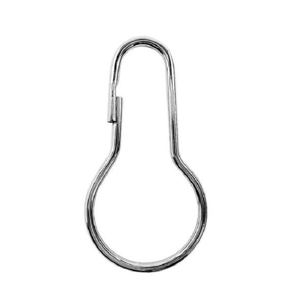 Metal Hook Shower Curtain Accessories Bathroom Rod Ring Metal Clip B2