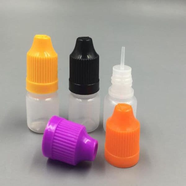 1000pcs/lot 3 ml PE Needle bottle Empty Plastic Dropper Bottles With Childproof Caps and Long Thin Tips