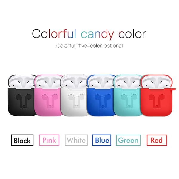 For AirPods Protective Shockproof Silicone Case Pouch With Anti-lost Strap Dust Plug Retail Package For Apple Bluetooth Earphone