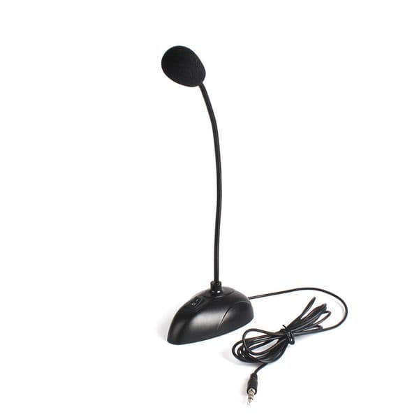 Flexible Stand Mini Studio Speech Microphone 3.5mm Plug Phone Gooseneck Mic Wired Microphone for Computer PC Desktop Notebook