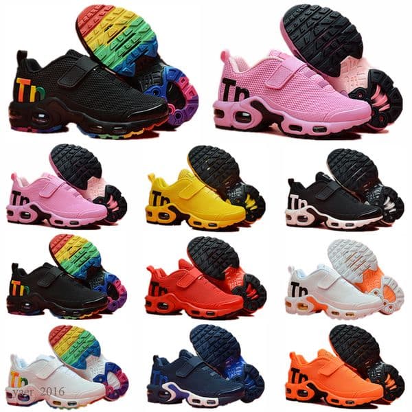 2020 TN Plus KPU magic button Cushion Trainer Children Running shoes boy girl young kid sport kids Sneaker top quality