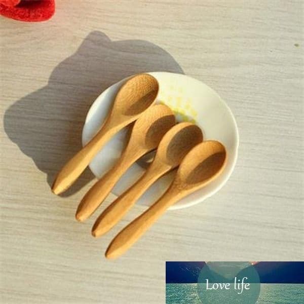 1Pcs Spoon Hot Selling Small Little Mini Natural Wooden Spoon Scoop Tea Honey Coffee Condiment Salt Sugar Spoon
