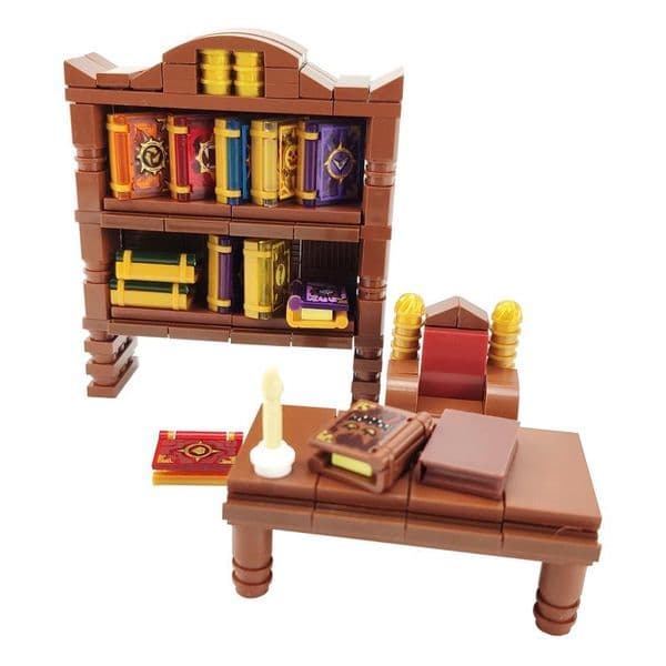 City Building Blocks Desk Chair Books Accessories Bookshelf Gifts Education Diy Compatible Toys For Children Candle Moc Citys yxliiV