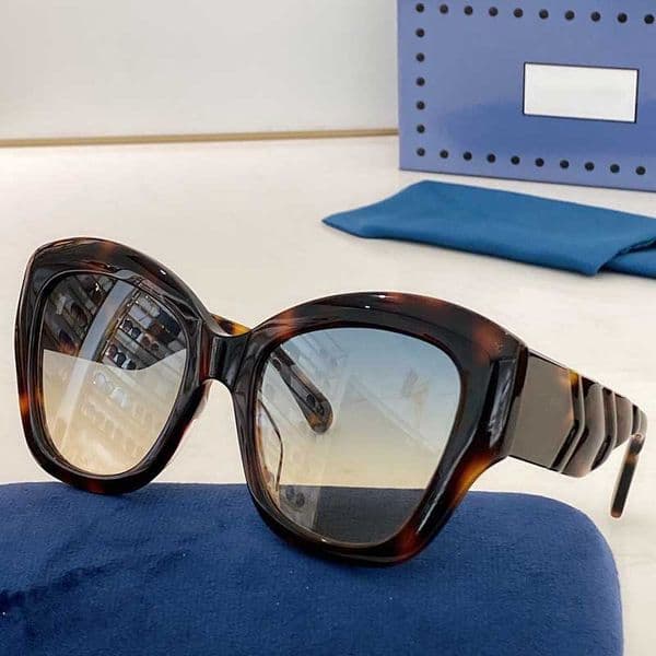 2021ss Woman Cat Eye Sunglasses Woman Designer Sunglasses Women Fashion Sunglasses Fishbone Mirror Leg Design Glasses 0808 with Original box