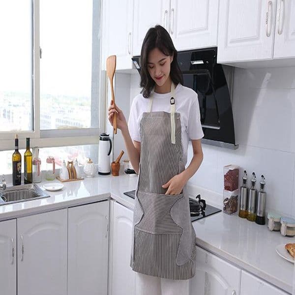 Multifunctional kitchen waterproof hand wipe apron household adjustable apron Japanese oil proof coverall apron