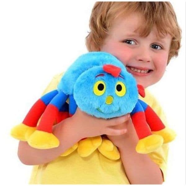 Huggy wuggy plush nearby, Soft Plush Spider Creature - 14 Adorable Stuffed Animal Toy, Perfect Kid's Gift