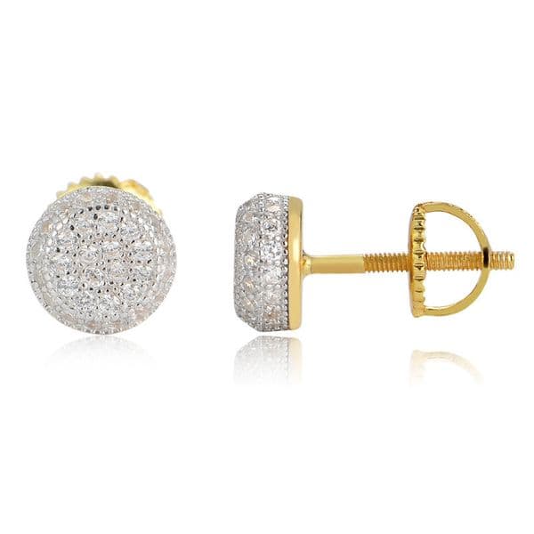925 Sterling Silver Earrings Mens Hip Hop Jewelry Iced Out Diamond stud Earrings Style Fashion Earings Gold Silver Women Accessories New