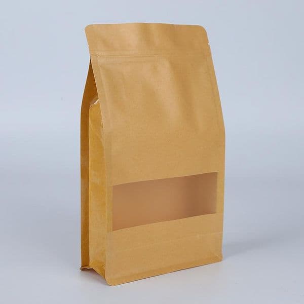 Coffee beans Bread biscuit packaging spot octagonal packing bag tea snacks kraft paper custom food grade material package