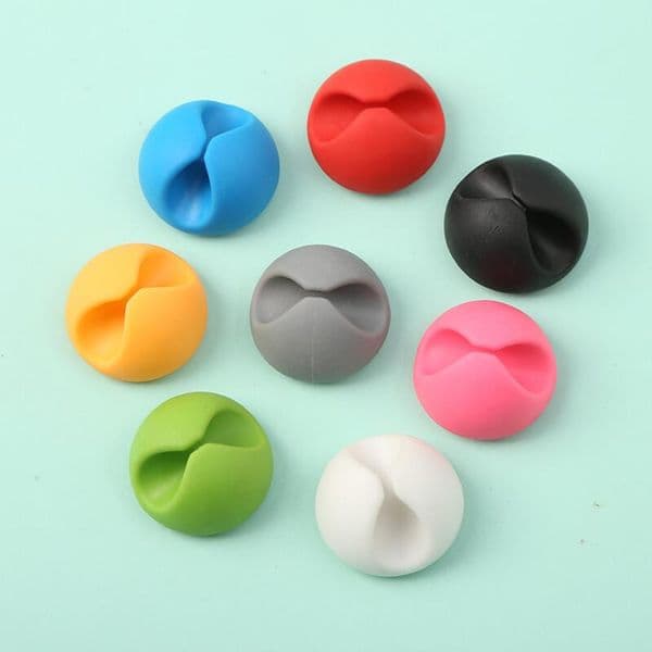 Cable Winder Organizer Cable Clip Desk Tidy Organiser Wire Cord USB Charger Cord Holder Organizer Holder Secure Table LX4239